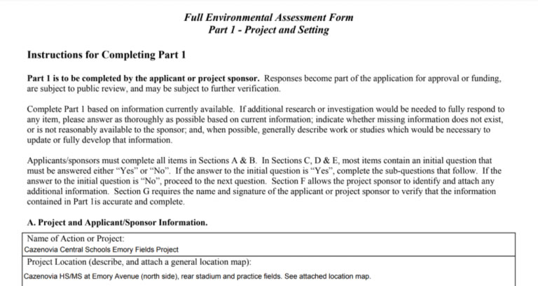  click here for full enviromental assessment form