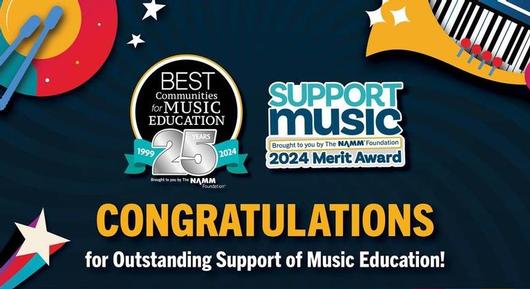 Cazenovia CSD Identified as a Best Communities for Music Education for 2023-24